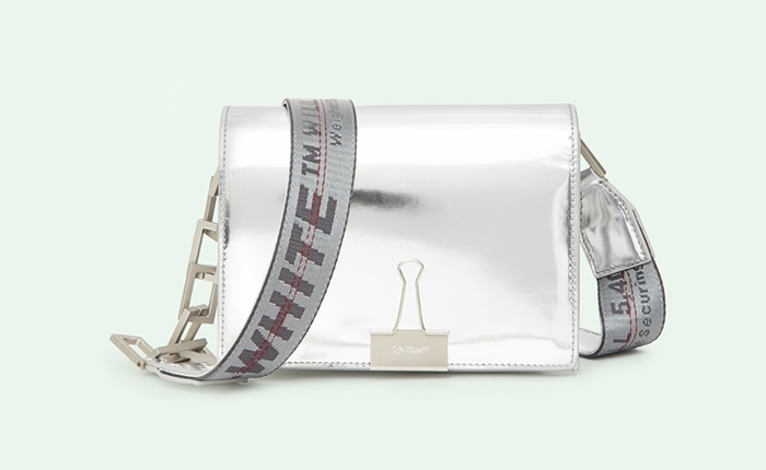 Off White Binder Clip Bag