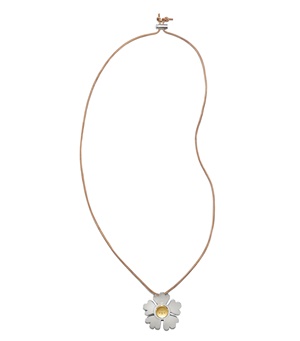 TB Geo Flower Spinner Neklace 48257 in Tory Silver