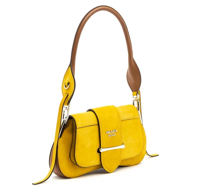 Prada Sidonie 1BD168 V OJH Camoscio+City Calf Soleil+Nero