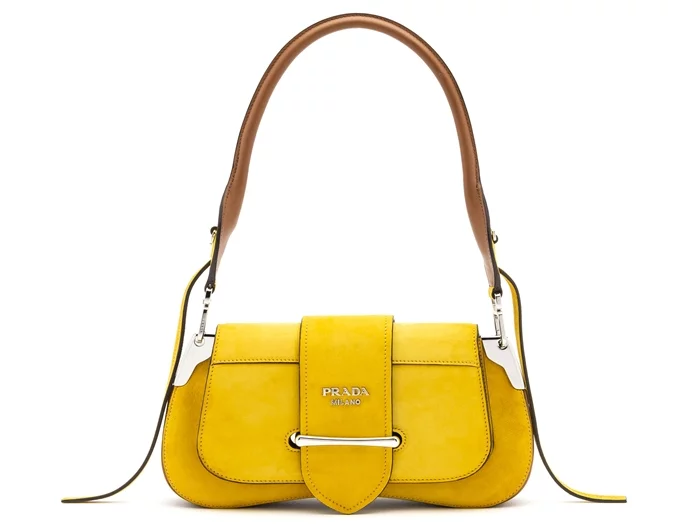 Prada Sidonie 1BD168 V OJH Camoscio+City Calf Soleil+Nero